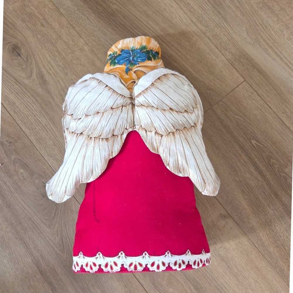 Vintage 80s Soft Sculpture Angel Christmas‎ Holiday Decor - Picture 2 of 3